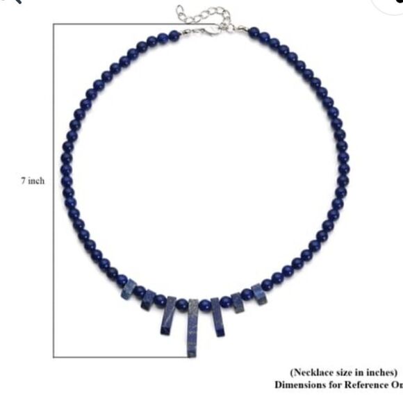 Lapis Lazuli Necklace 18-20 inches - Picture 14 of 15